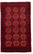 Bordered  Tribal Red Area rug 3x5 Afghan Hand-knotted 334757