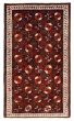 Bordered  Tribal Brown Area rug 4x6 Turkish Hand-knotted 343268