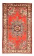 Bordered  Traditional Red Area rug 5x8 Persian Hand-knotted 352698