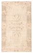 Bordered  Vintage Ivory Area rug 5x8 Turkish Hand-knotted 361062