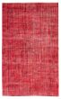 Bordered  Transitional Red Area rug 5x8 Turkish Hand-knotted 362229