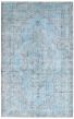 Bordered  Traditional Blue Area rug 6x9 Turkish Hand-knotted 362465