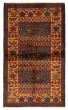 Bordered  Tribal Blue Area rug 4x6 Afghan Hand-knotted 366629