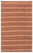 Bohemian  Tribal Brown Area rug 3x5 Turkish Flat-Weave 366924