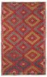 Flat-weaves & Kilims  Geometric Red Area rug 6x9 Turkish Flat-Weave 369870