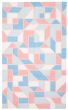 Contemporary/Modern  Transitional Pink Area rug 5x8 Turkish Flat-Weave 375275