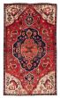 Bordered  Traditional Red Area rug 5x8 Turkish Hand-knotted 380283