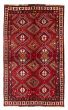 Bordered  Tribal Red Area rug 5x8 Persian Hand-knotted 383637