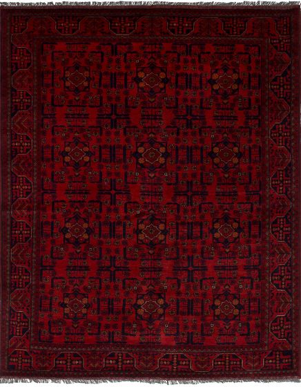 Traditional Red Area rug 5x8 Afghan Hand-knotted 244133
