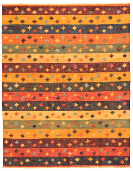 Casual  Transitional Multi Area rug 9x12 Turkish Flat-weave 335781