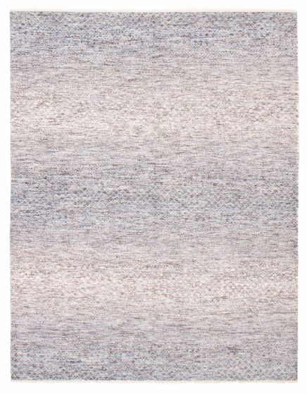Transitional Grey Area rug 6x9 Indian Hand-knotted 377296