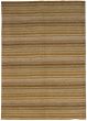 Carved  Stripes Brown Area rug 6x9 Indian Hand-knotted 260923