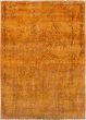 Bordered  Transitional Orange Area rug 6x9 Indian Hand-knotted 271689