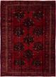 Bordered  Tribal Red Area rug 6x9 Afghan Hand-knotted 278399