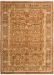 Bordered  Traditional Brown Area rug 5x8 Indian Hand-knotted 280454