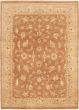Bordered  Traditional Brown Area rug 5x8 Indian Hand-knotted 292537