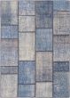 Casual  Transitional Blue Area rug 5x8 Turkish Hand-knotted 307165