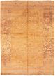 Casual  Transitional Brown Area rug 6x9 Indian Hand-knotted 315649