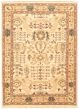 Bordered  Traditional Ivory Area rug 3x5 Afghan Hand-knotted 318279