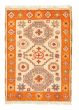 Bordered  Tribal Ivory Area rug 2x3 Indian Hand-knotted 325029