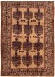 Bordered  Tribal Brown Area rug 6x9 Afghan Hand-knotted 325943