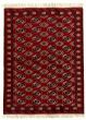 Bordered  Tribal Red Area rug 4x6 Turkmenistan Hand-knotted 332589