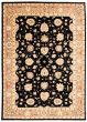 Bordered  Traditional Black Area rug 10x14 Afghan Hand-knotted 337292