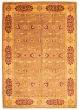 Bordered  Traditional Brown Area rug 10x14 Afghan Hand-knotted 337294