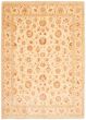 Bordered  Traditional Ivory Area rug 10x14 Afghan Hand-knotted 337311