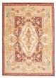 Bordered  Traditional Ivory Area rug 10x14 Pakistani Hand-knotted 338234