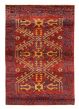 Bordered  Traditional Red Area rug 3x5 Indian Hand-knotted 344196