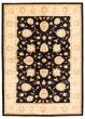 Bordered  Traditional Black Area rug 5x8 Afghan Hand-knotted 345886