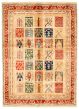 Bordered  Traditional Ivory Area rug 4x6 Afghan Hand-knotted 345891