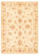 Bordered  Traditional Ivory Area rug 4x6 Afghan Hand-knotted 346711