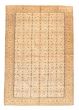 Bordered  Traditional Ivory Area rug 6x9 Turkish Hand-knotted 347596