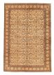 Bordered  Traditional Ivory Area rug 5x8 Turkish Hand-knotted 347633