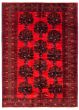 Bordered  Tribal Red Area rug 6x9 Afghan Hand-knotted 348531