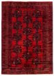 Bordered  Tribal Red Area rug 6x9 Afghan Hand-knotted 348549