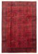 Bordered  Traditional Red Area rug 6x9 Afghan Hand-knotted 361550