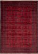 Bordered  Traditional Red Area rug 8x10 Afghan Hand-knotted 363711