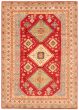 Bordered  Traditional Red Area rug 6x9 Afghan Hand-knotted 364387