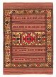 Bordered  Tribal Brown Area rug 3x5 Afghan Hand-knotted 365440