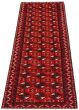 Afghan Teimani 2'9" x 9'5" Hand-knotted Wool Rug 