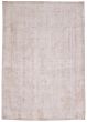 Bordered  Vintage/Distressed Ivory Area rug 8x10 Turkish Hand-knotted 374071