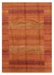 Gabbeh  Transitional Orange Area rug 8x10 Indian Hand Loomed 374756