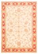 Bordered  Traditional Ivory Area rug 5x8 Afghan Hand-knotted 374823
