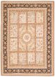 Bordered  Traditional Yellow Area rug Unique Chinese Flat-Weave 374888