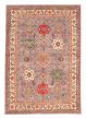 Bordered  Geometric Grey Area rug 10x14 Afghan Hand-knotted 381995