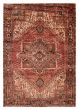 Geometric  Traditional Red Area rug Unique Turkish Hand-knotted 390916