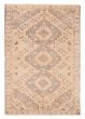Geometric  Vintage Ivory Area rug 3x5 Turkish Hand-knotted 392198